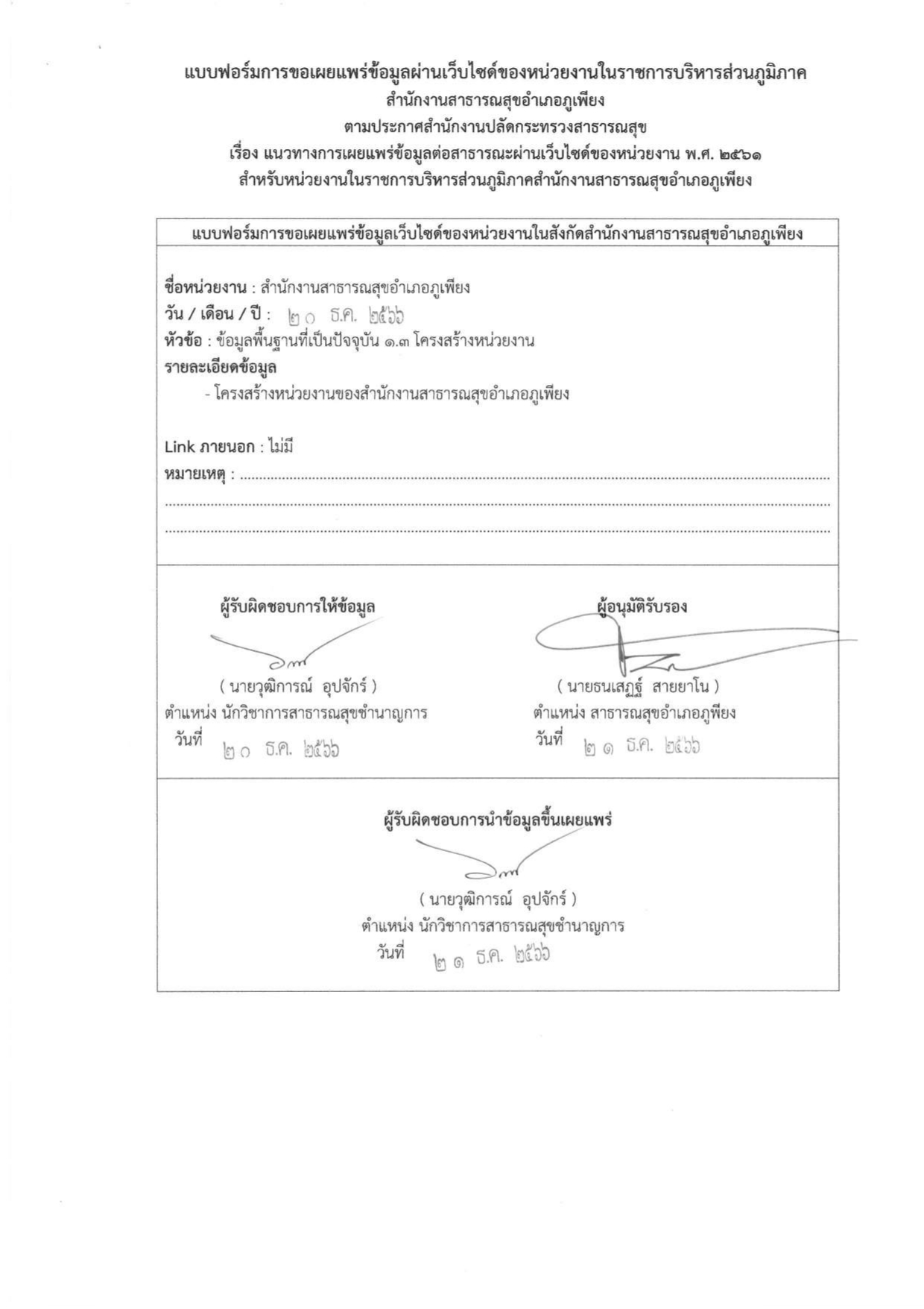 ขออนญาตเผยแพร 2.1.3 โครงสรางหนวยงาน