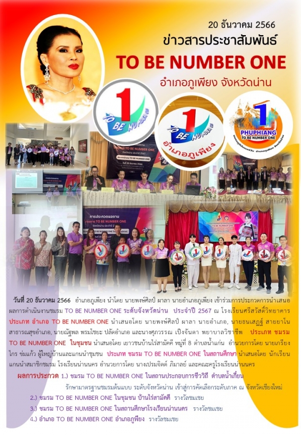 TO BE NUMBER ONE ปี 2567